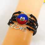Love Haiti Handmade Flag Bracelet – Adjustable Unisex