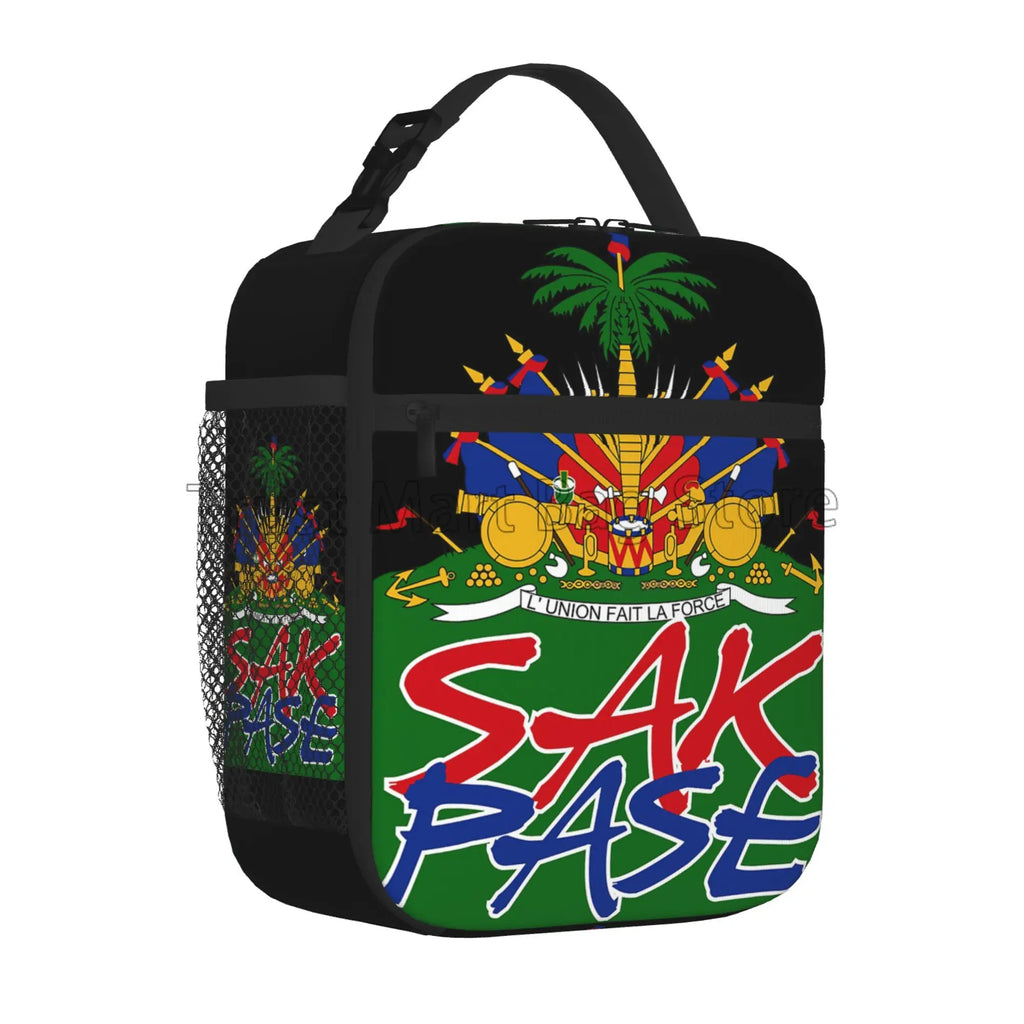 Haiti Flag Insulated Lunch Bag