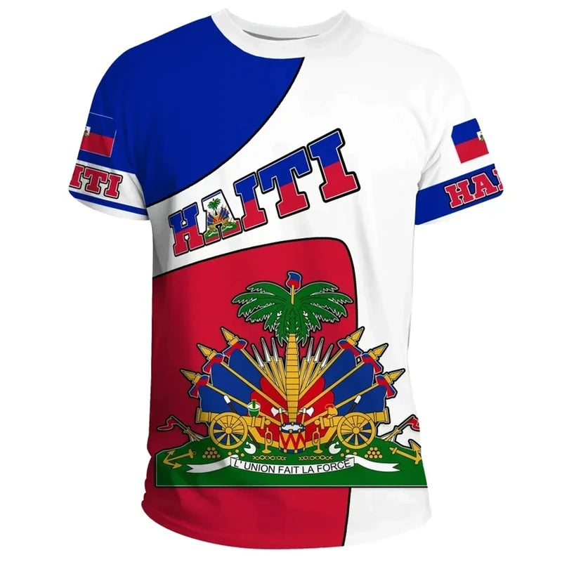Haiti Island 3D Emblem Oversized T-Shirt – Men’s