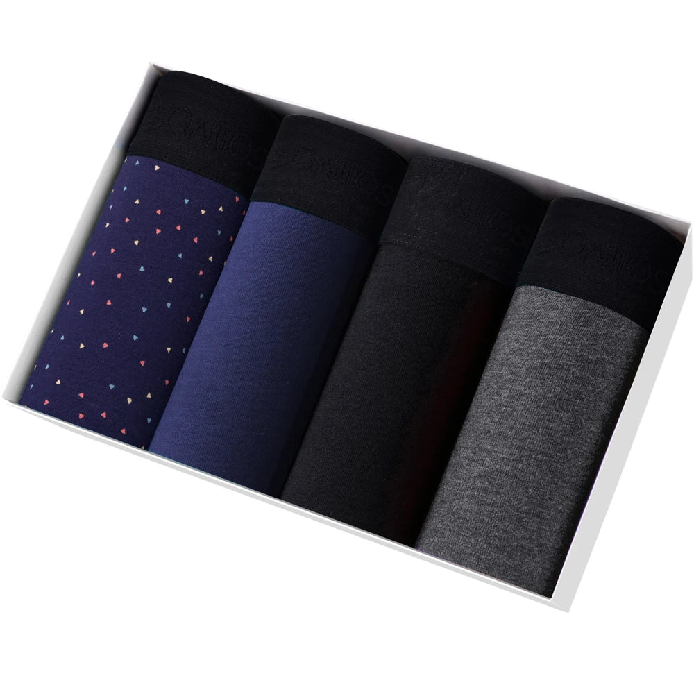 4PCS Men’s Premium Cotton Boxer Shorts