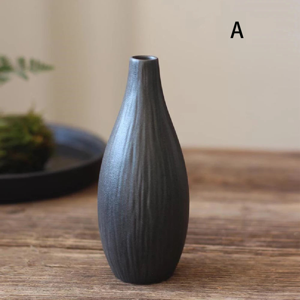 Simple Ceramic Hydroponic Vase – Small Decorative Plant Pot for Living Room & Dining Table