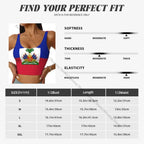 Women’s Sexy Sports Vest – Haitian Flag Crop Top