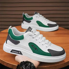Men’s Leather Low-Top Casual Sneakers –