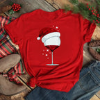 Women’s Wine Glass Christmas T-Shirt