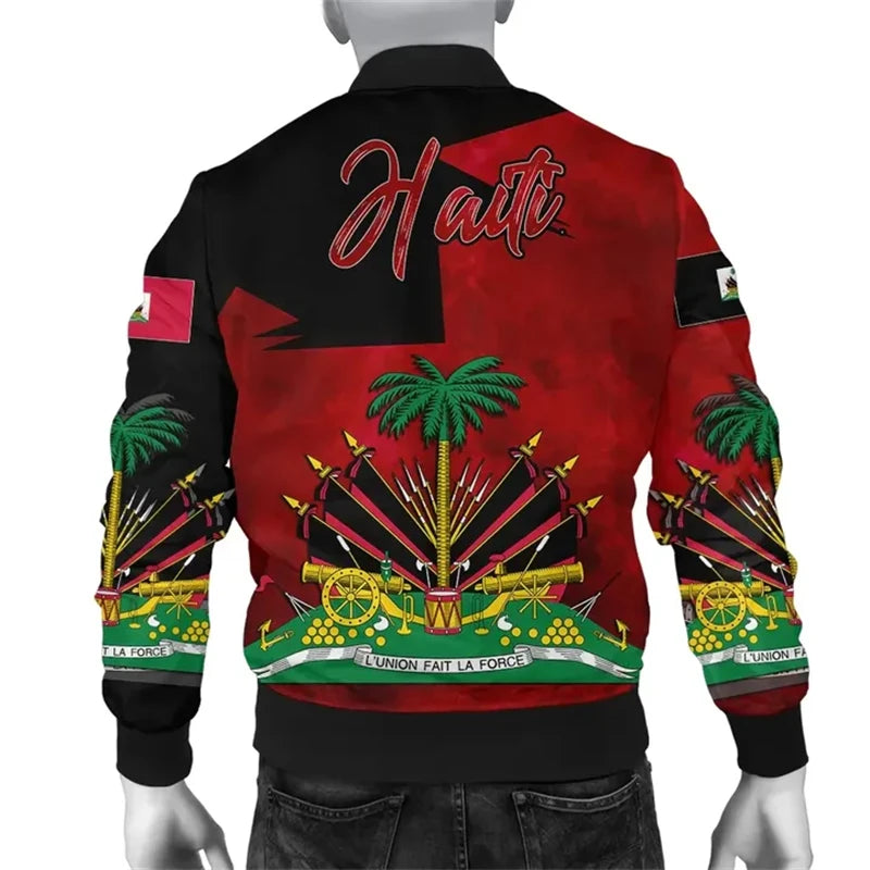 Haiti Flag 3D Bomber Jacket