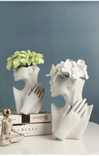 Nordic Style Ceramic Woman Body Vase