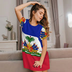 Summer Women Nightgown Flag Of Haiti