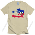 Cool Men's Haiti Map Flag T Shirt