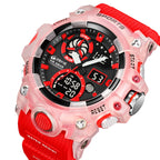 Men’s Dual Time Sport Watch – 50m Waterproof, Shock Resistant Digital Watch