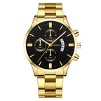 Men’s Luxury Silver Stainless Steel Watch – Quartz Business