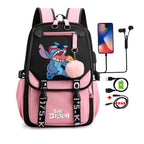 Lilo & Stitch Adventure Backpack – Cartoon Print School Bag for Teens, Kids