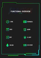 Men’s Dual Time Sport Watch – 50m Waterproof, Shock Resistant Digital Watch