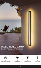 Waterproof IP65 LED Long Wall Sconce Lamp – Outdoor Garden Light