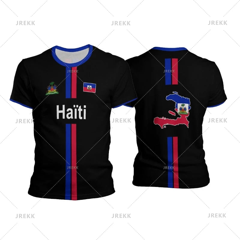 Haiti Football T-Shirt – Men’s Oversized Streetwear Tee