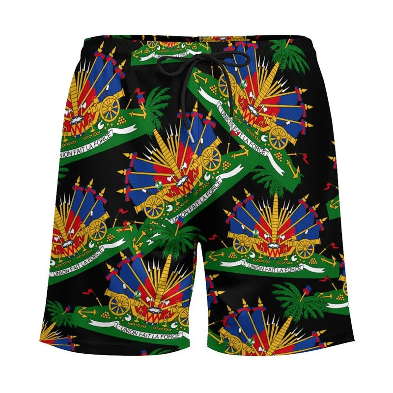 Haitian Flag Board Shorts