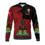 Haiti Flag Map 3D Print Bomber Jacket