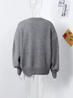 Classic Knit Pullover - Solid Round Neck Sweater
