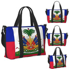 Custom Haiti Flag Travel Tote