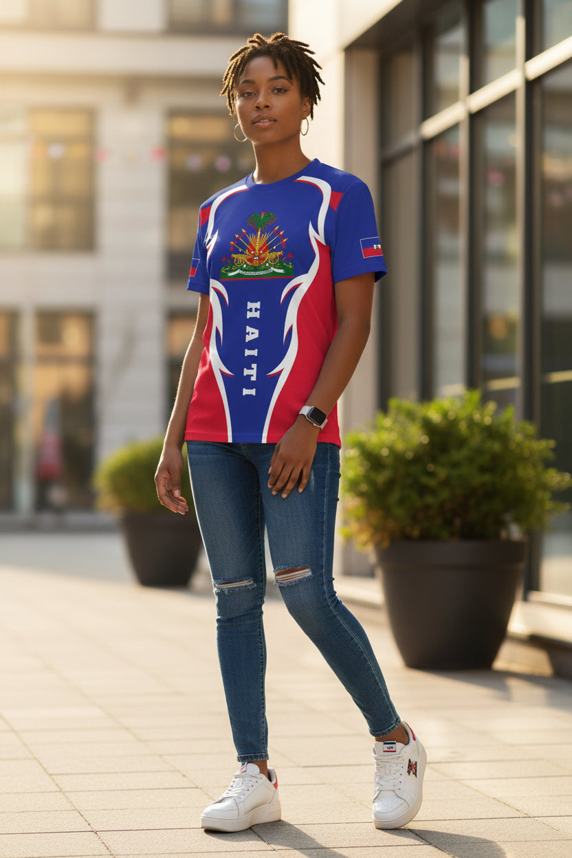 Print Performance Tee Haiti Men and Women