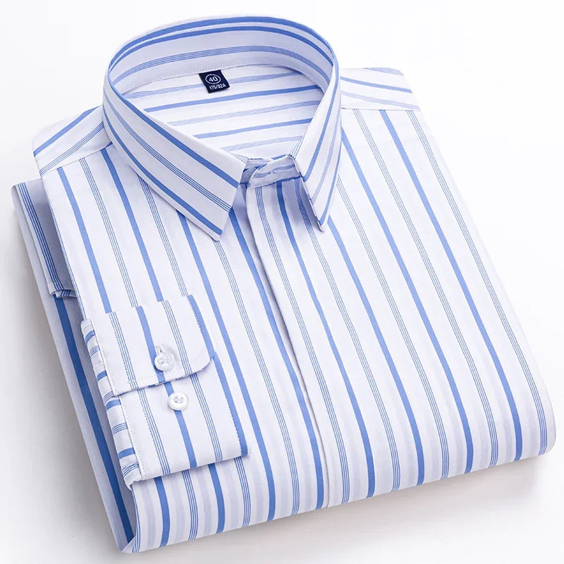 Premium Cotton Slim Fit Shirt - Striped Formal Wear