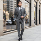Men’s Elegant 3-Piece Suit – Blazer, Vest & Pants