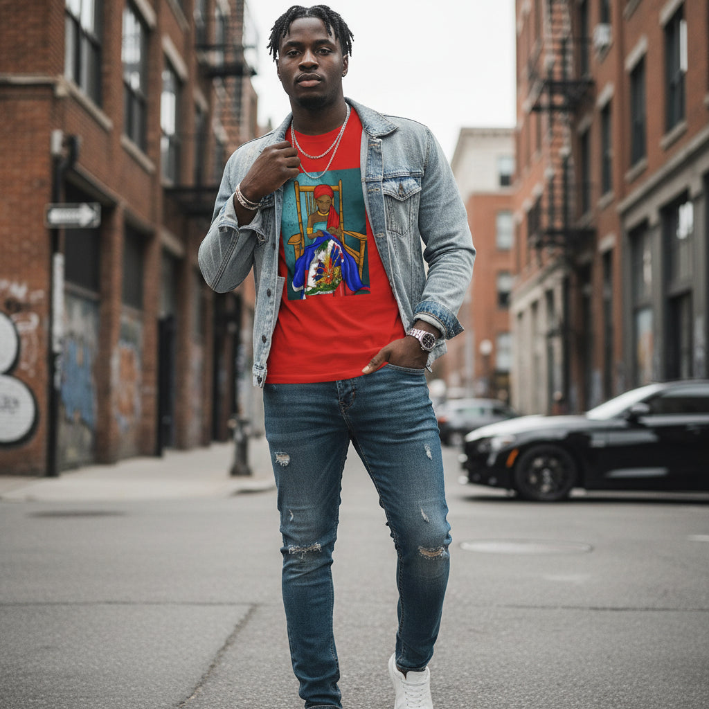 Haiti Flag Day Proud Woman Ayiti Girl Graphic Tee