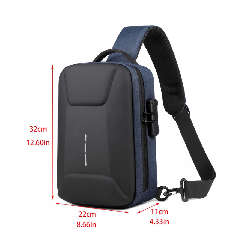 Anti-Theft Crossbody Chest Pack with USB Charging Port – Fashion Business Travel Shoulder Bag