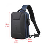 Anti-Theft Crossbody Chest Pack with USB Charging Port – Fashion Business Travel Shoulder Bag