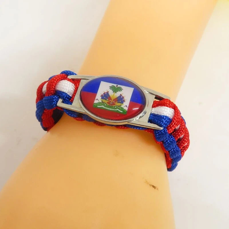 Love Haiti Handmade Flag Bracelet – Adjustable Unisex
