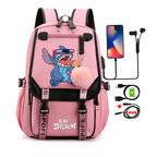 Lilo & Stitch Adventure Backpack – Cartoon Print School Bag for Teens, Kids
