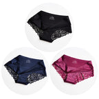 3PCS Women’s Lace &amp; Satin Panties Set