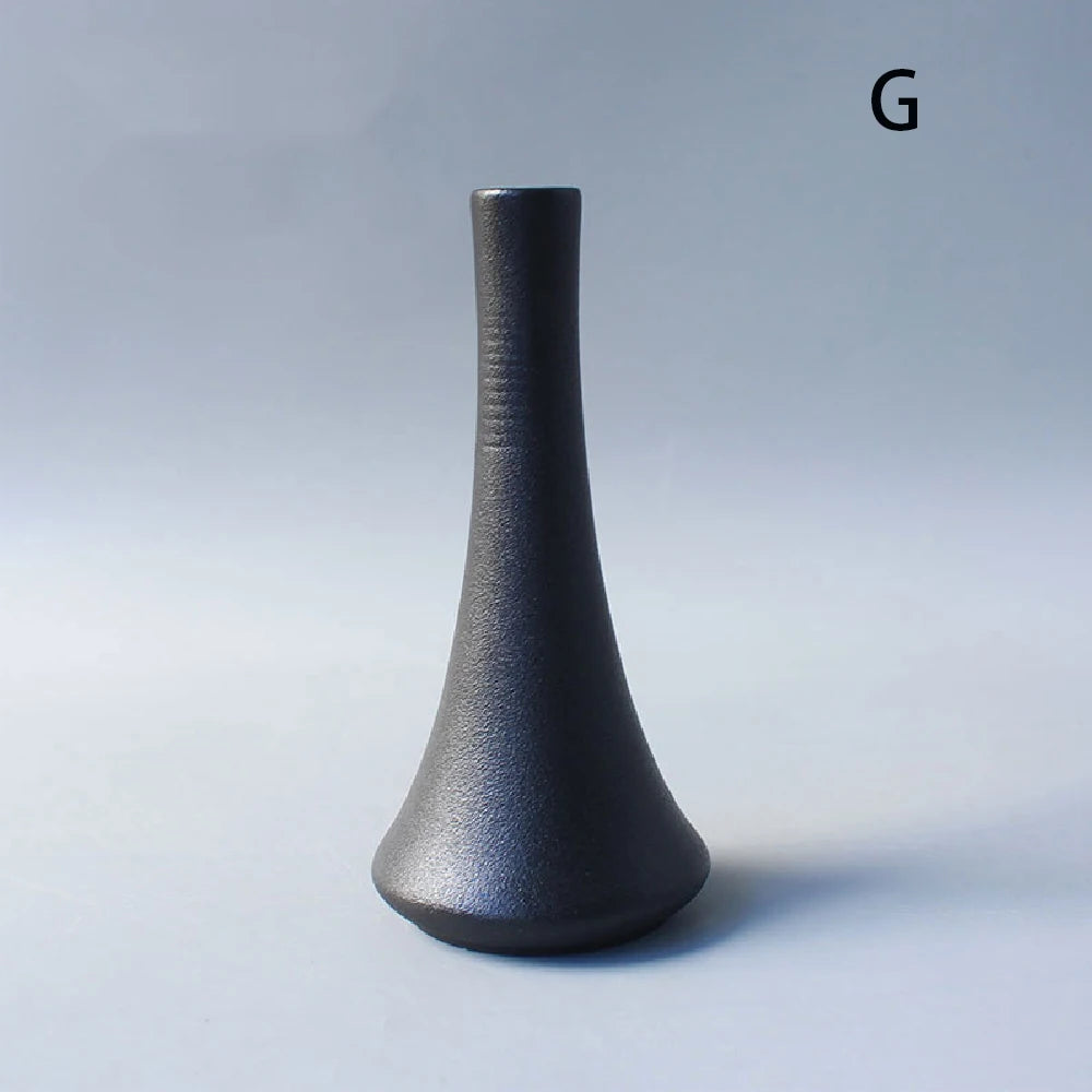 Minimalist Black Ceramic Vase