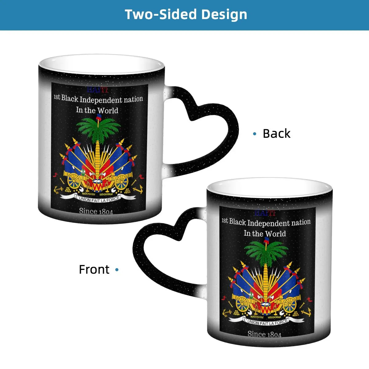 Haitian Flag Great For Independence Day Celebration Mug Funny Ceramic Coffee Cups