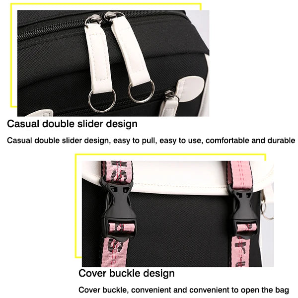 Lilo & Stitch Adventure Backpack – Cartoon Print School Bag for Teens, Kids