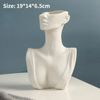 Nordic Style Ceramic Woman Body Vase