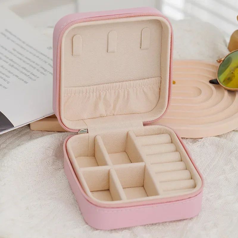 Compact Jewelry Box with Earring Holder