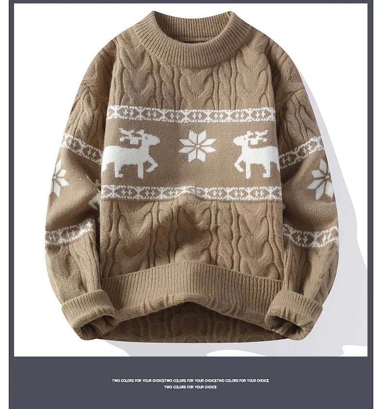 Deer Knit Sweater for Men
