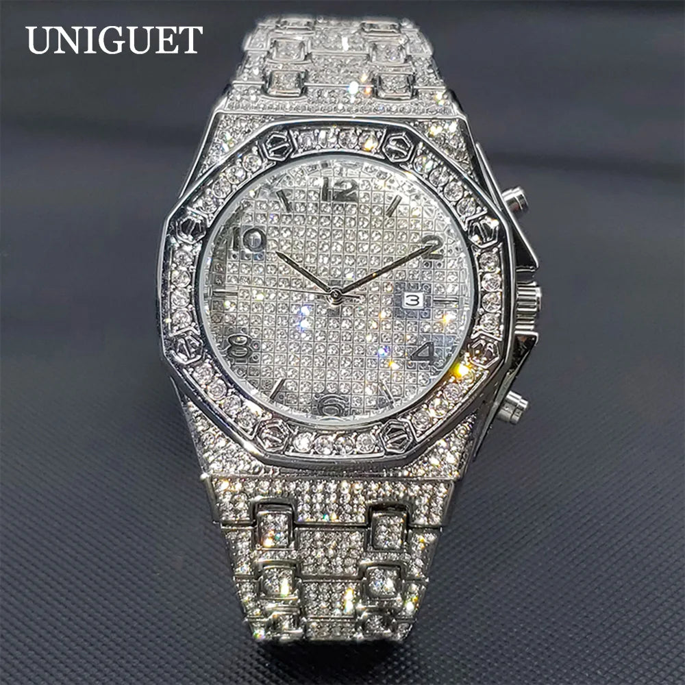 Luxury Iced Out Diamond Men's Watch