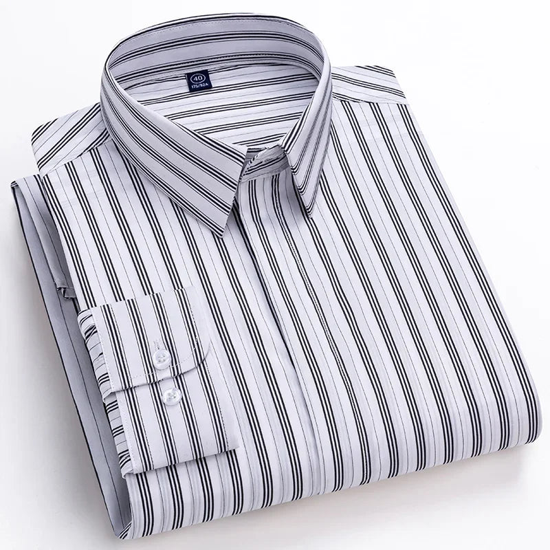 Premium Cotton Slim Fit Shirt - Striped Formal Wear