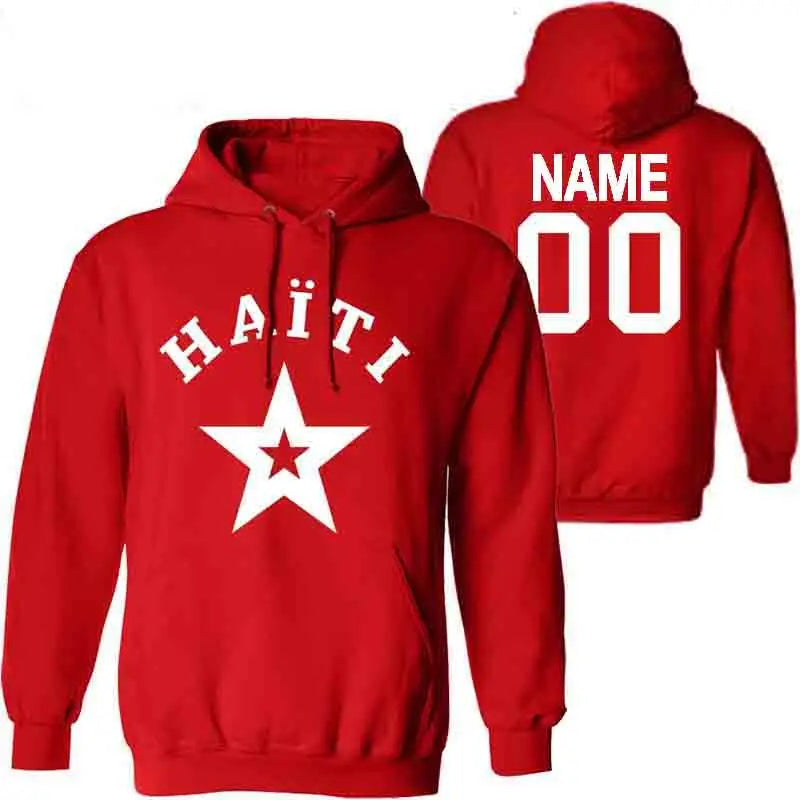 Haiti Flag Sweatshirt – Personalized Name & Number | Men & Youth College Style