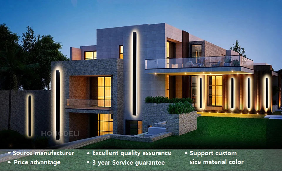 Waterproof Outdoor LED Wall Light – IP65 Modern Aluminum Wall Lamp, Dimmable, 110–240V