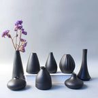 Minimalist Black Ceramic Vase