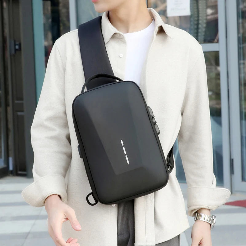 Anti-Theft Crossbody Chest Pack with USB Charging Port – Fashion Business Travel Shoulder Bag