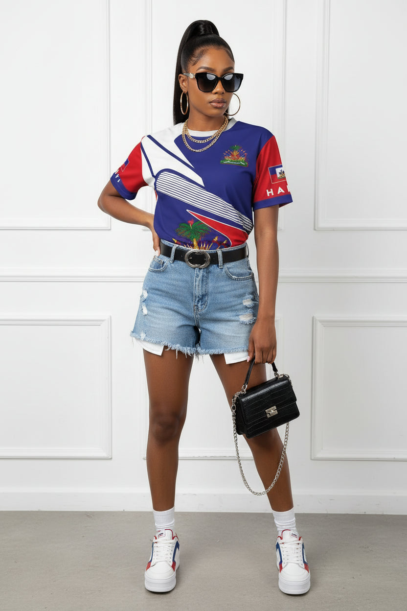 Print Performance Tee Haiti Men and Women