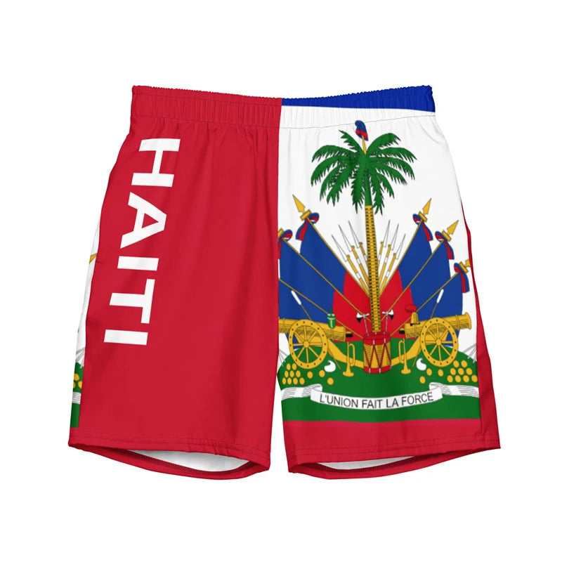 Haitian Flag Beach Shorts