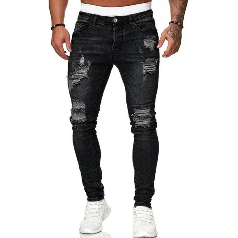 Men’s Ripped Street Style Skinny Jeans
