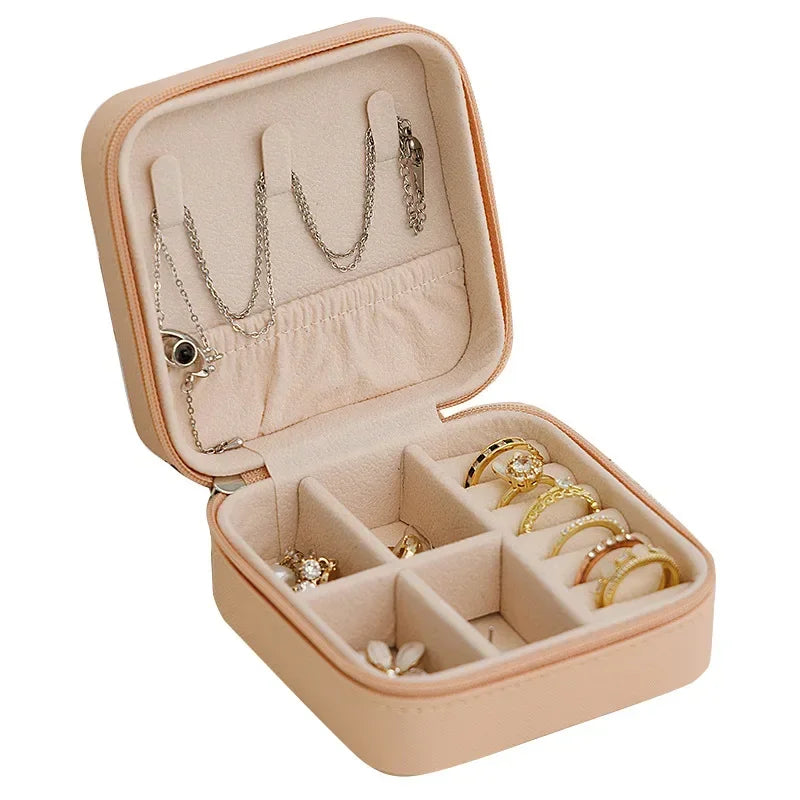 Compact Jewelry Box with Earring Holder