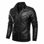 KB New Men's Leather Jackets Autumn Casual Motorcycle PU Jacket Biker Leather Coats Brand Clothing EU Size SA722