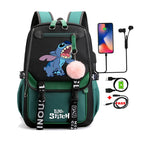 Lilo & Stitch Adventure Backpack – Cartoon Print School Bag for Teens, Kids