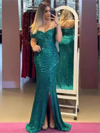 Women’s Sexy Sequined Split Maxi Dress